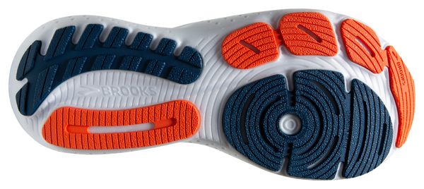 Chaussures Running Brooks Glycerin 21 Large 2E Bleu/Orange Homme
