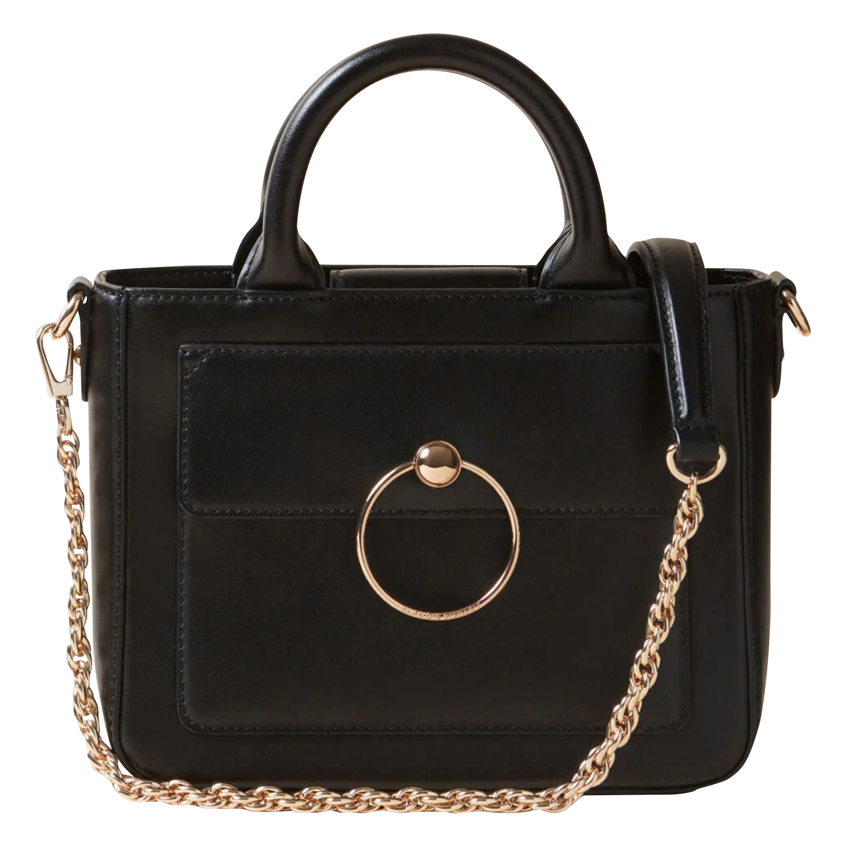 Sac bandoulière en cuir | Noir