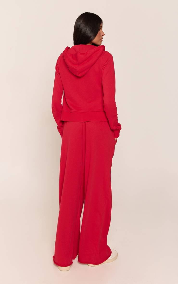 Rouge Jogging Oversize À Cordon Contrasté