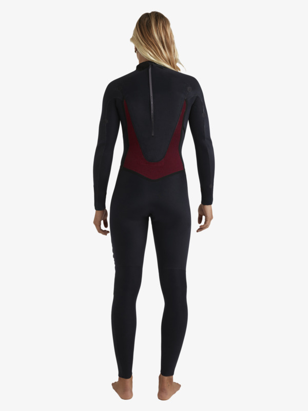 4/3mm Swell Natural Combinaison de surf back zip Noir Femme