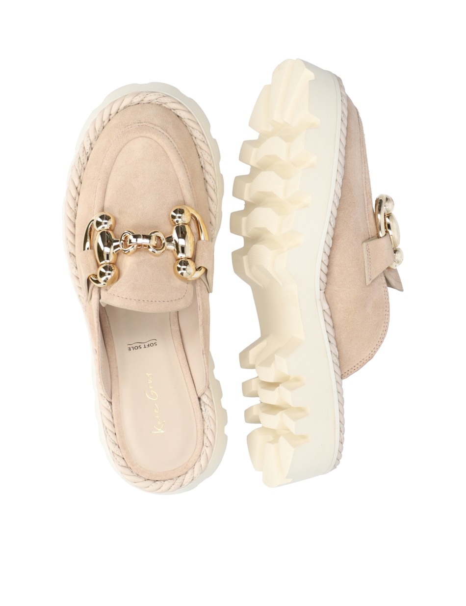Veloursleder Pantoffel