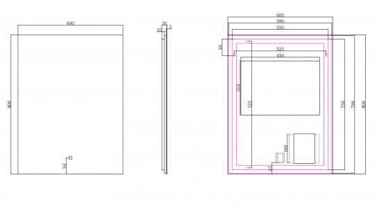 Mueller Sunshine spiegel met LED 60x80cm