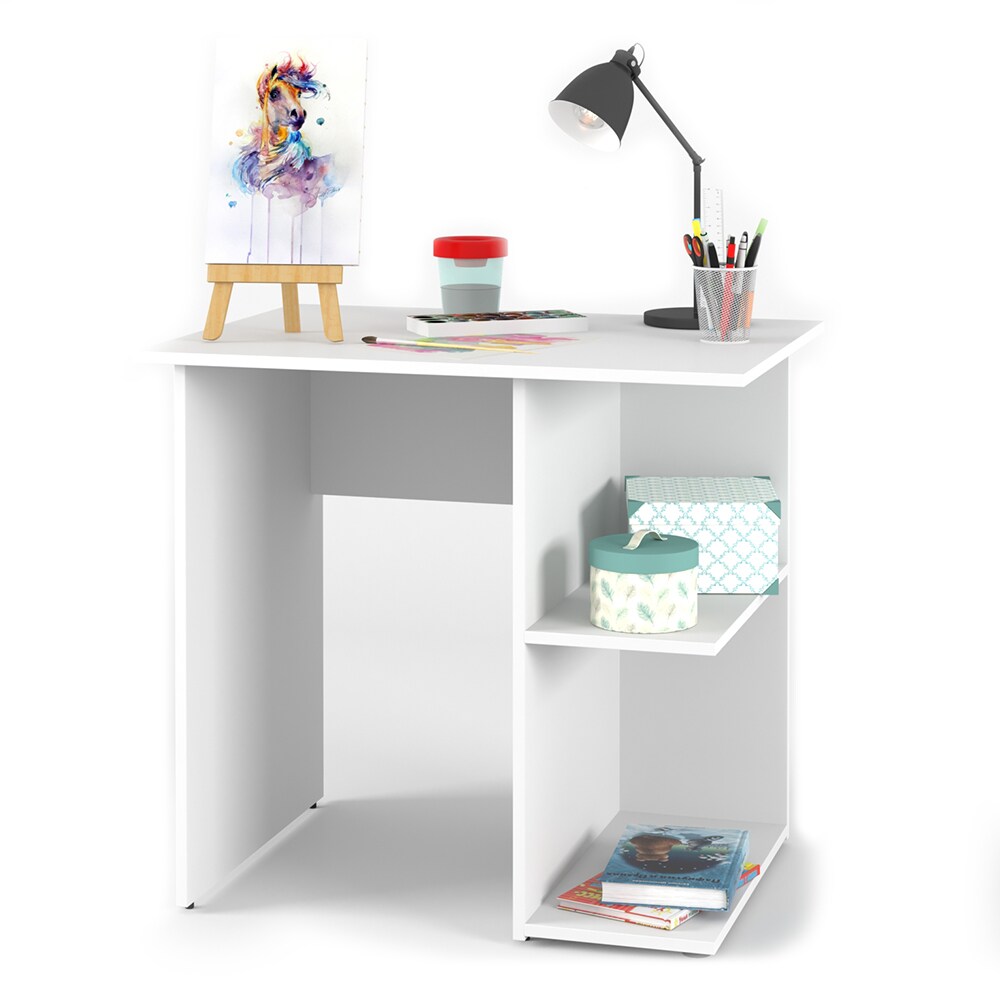Vicco Schreibtisch Simple Schreibtisch Arbeitstisch Regal PC Tisch Weiß