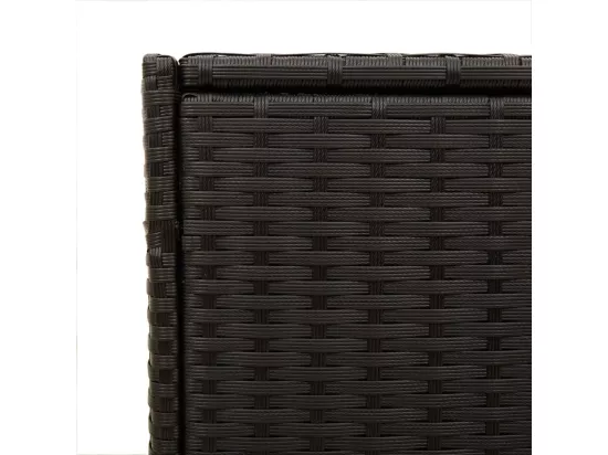 Boîte de rangement de jardin noir 283L résine tressée