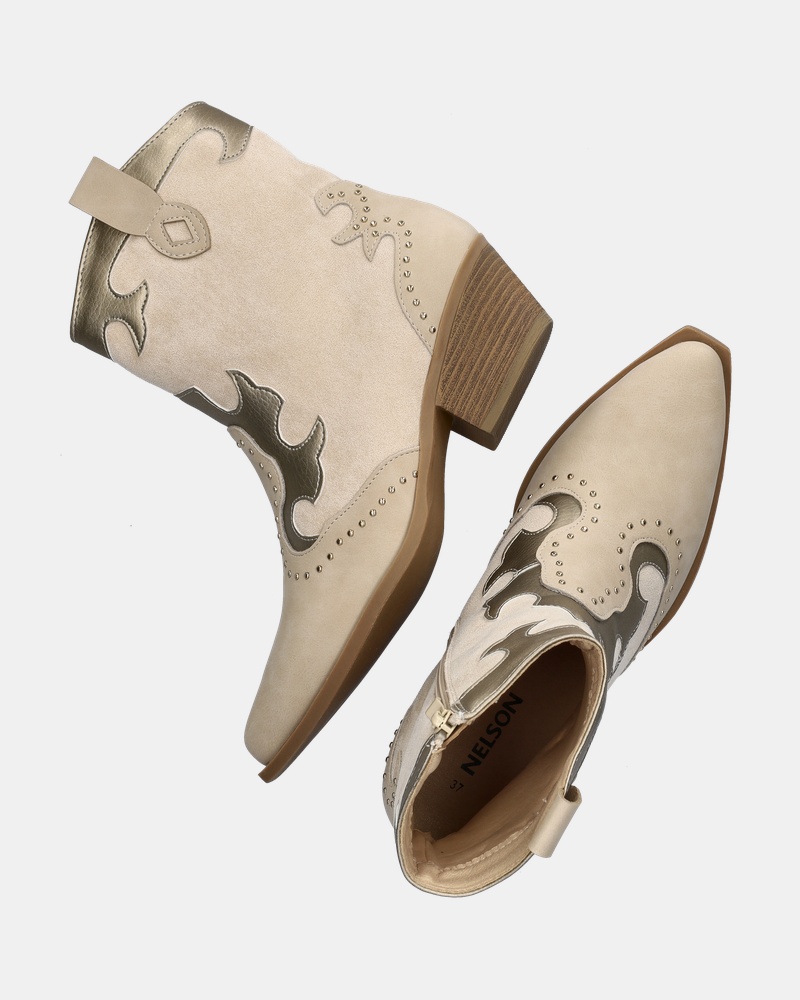 Nelson Enkellaarsjes  - beige