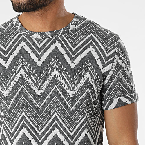 Tee Shirt Oversize DD18 Blanc Gris Anthracite