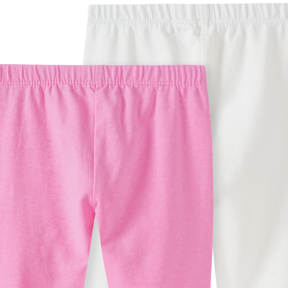 Famy 2 Baby Capri-Leggings im Basic-Look rosa / weiss