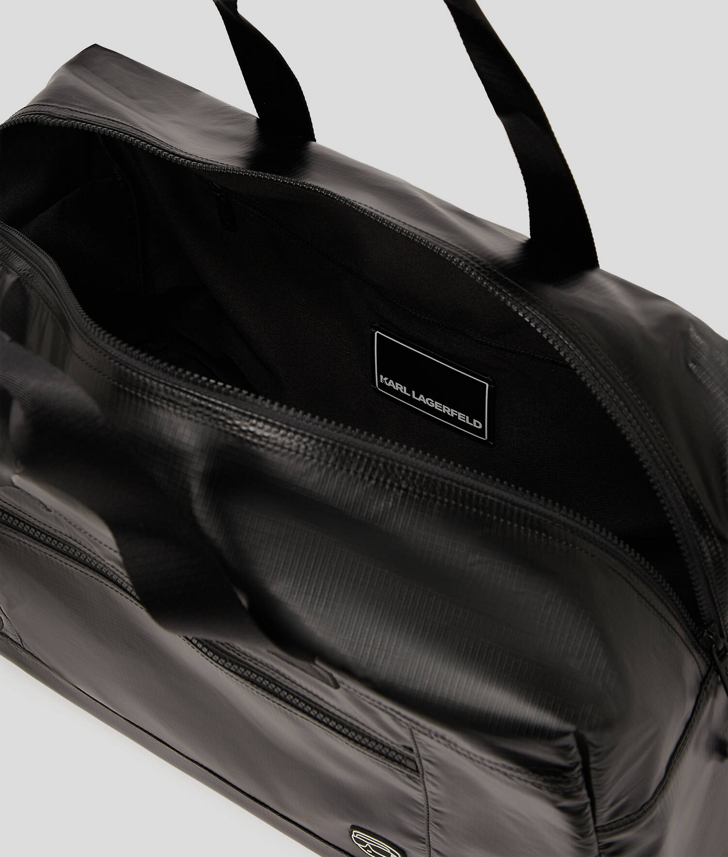 SAC WEEK-END VOLUMINEUX EN NYLON IKON - Noir