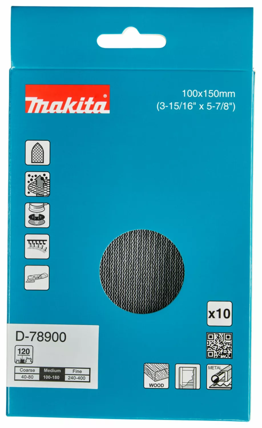 Makita D-78900 Schuurnet -  100x150mm K120