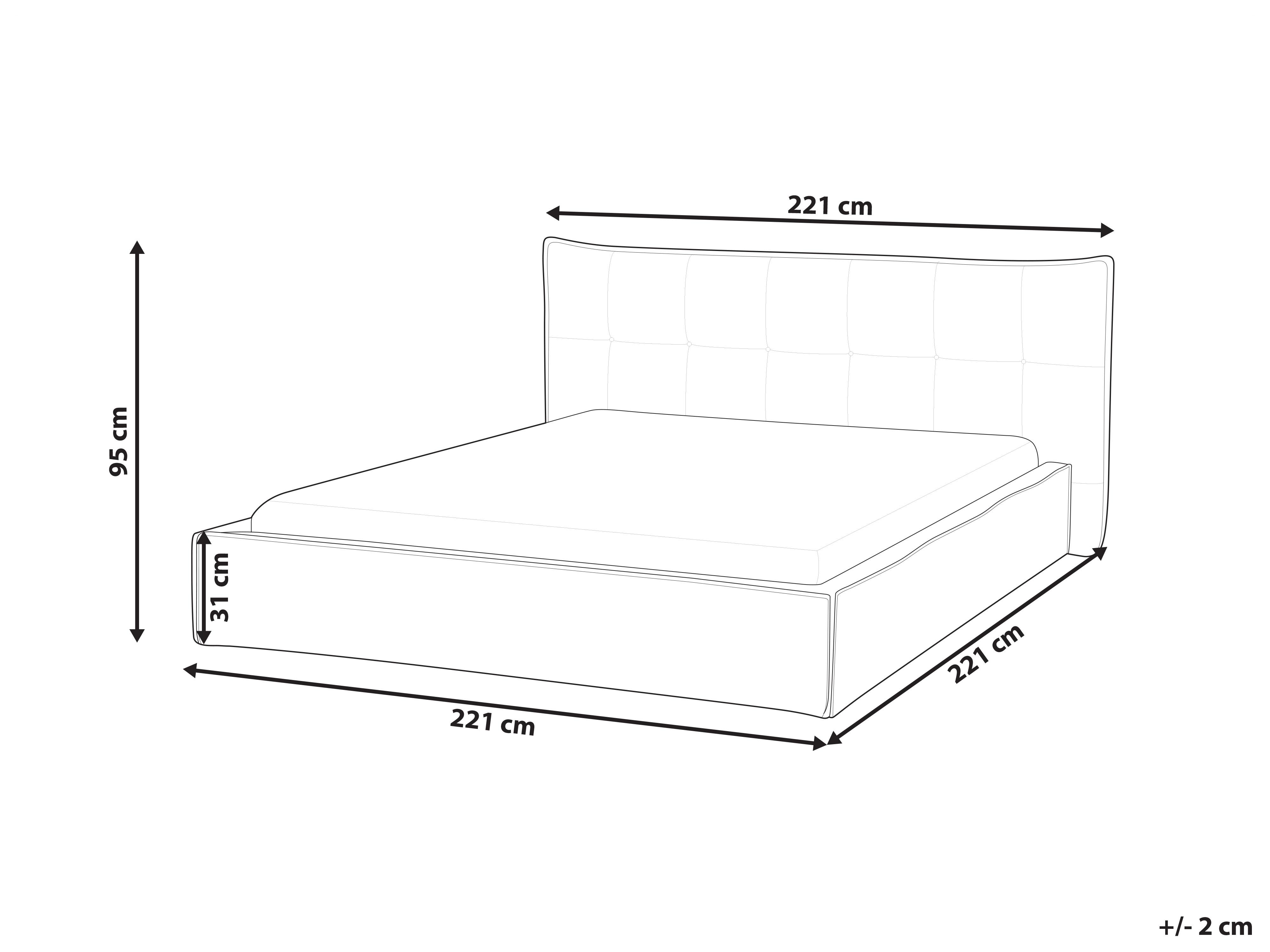 Waterbed Kunstlinnen LESTRE 180 x 200 cm Gebroken wit