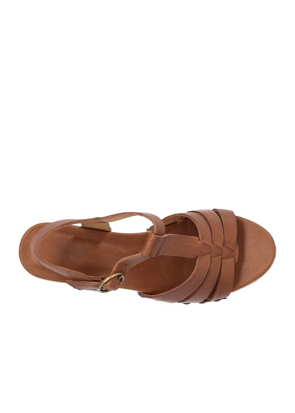 SABOT BAS  PEARL CUIR COGNAC