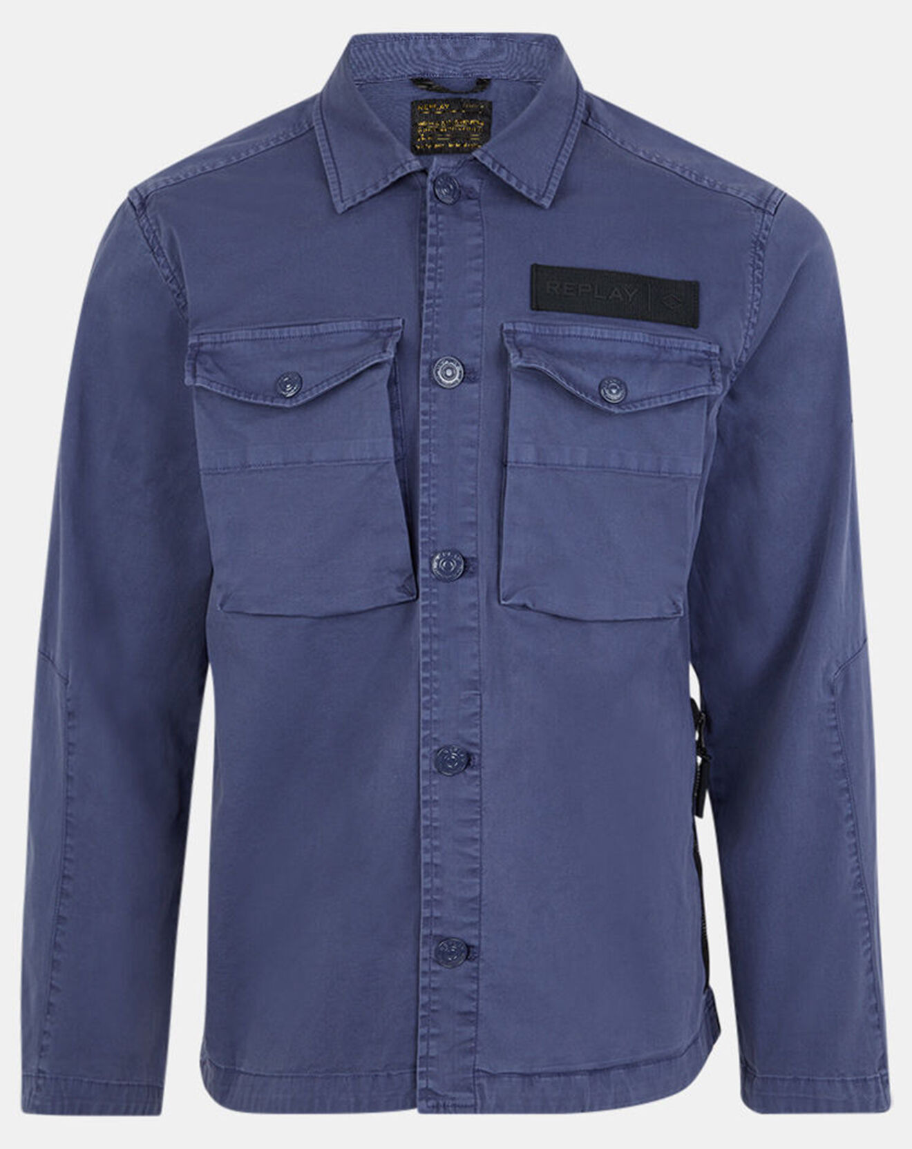 Replay Blouson saharienne patch bleu marine