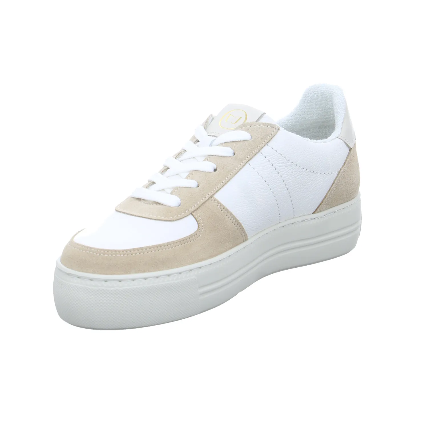 SCHUHENGEL Sneaker Beige Leder  mit Wechselfussbett