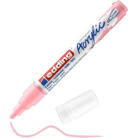 edding 5100 Acrylmarker medium - rosa - 1 Acrylstift wasserfest - mittlere Rundspitze 2-3 mm