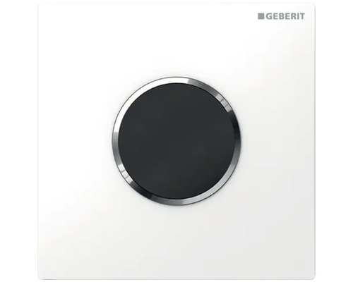 GEBERIT HyTronic Sigma 10 contactloze infrarood urinoirbediening, op batterijen, glanzend witte plaat / chromen sierring, 116.035.KJ.1