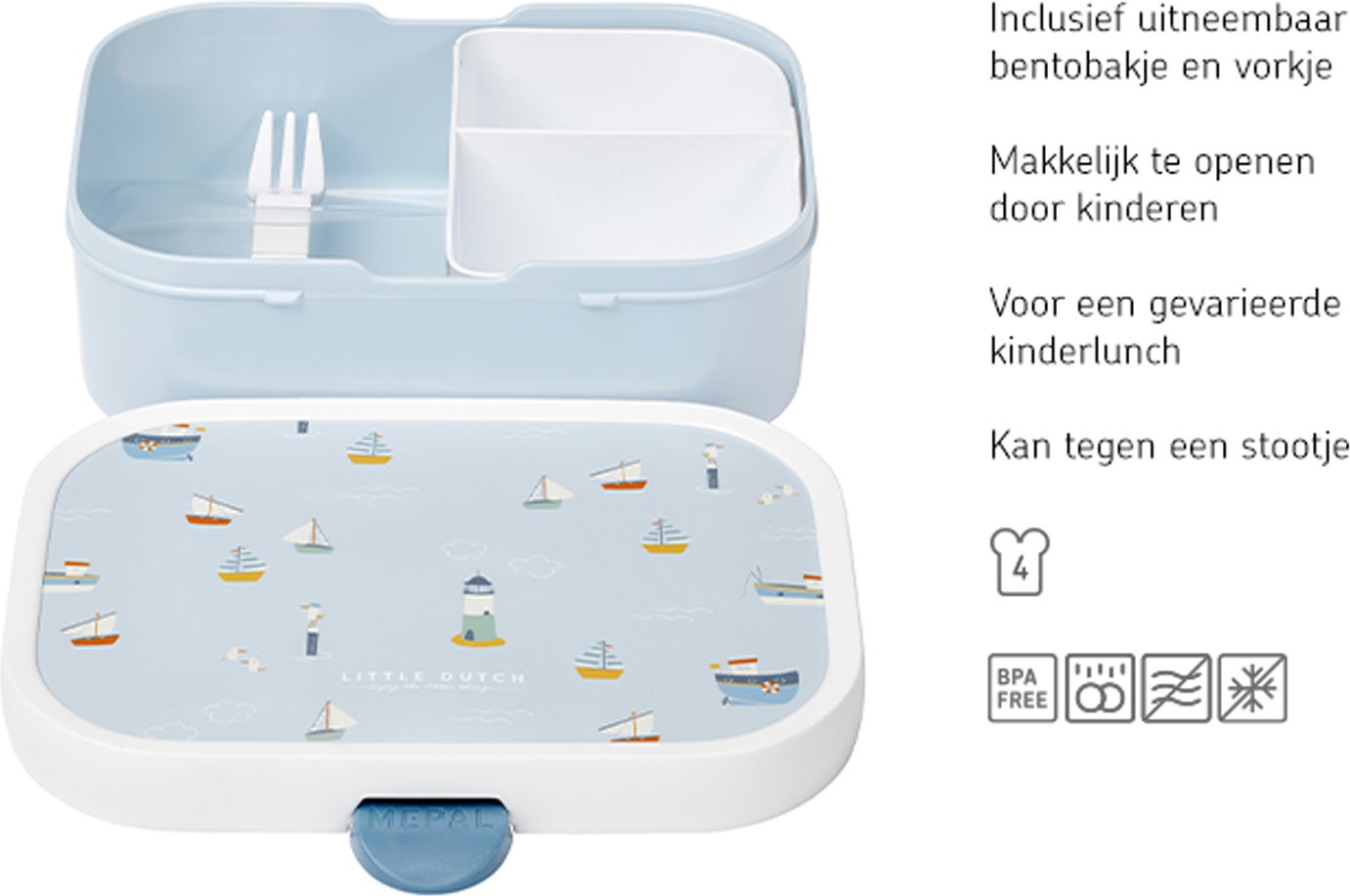 Mepal broodtrommel Campus sailors bay 17,8 x 13,2 x 6,1 cm