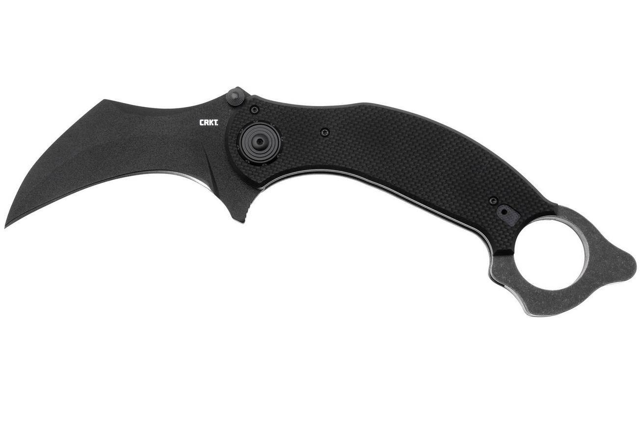 CRKT Du Hoc Deadbolt 2635 Black Powder Coat D2, Black G10, karambitmes, Austin McGlaun design
