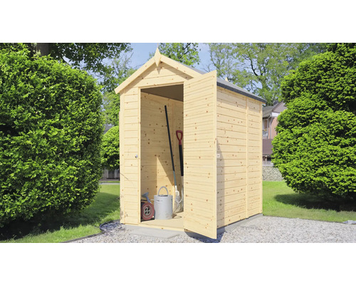 Alopex Medium tuinhuis met vloer, 134 x 190 cm, natuurlijke afwerking