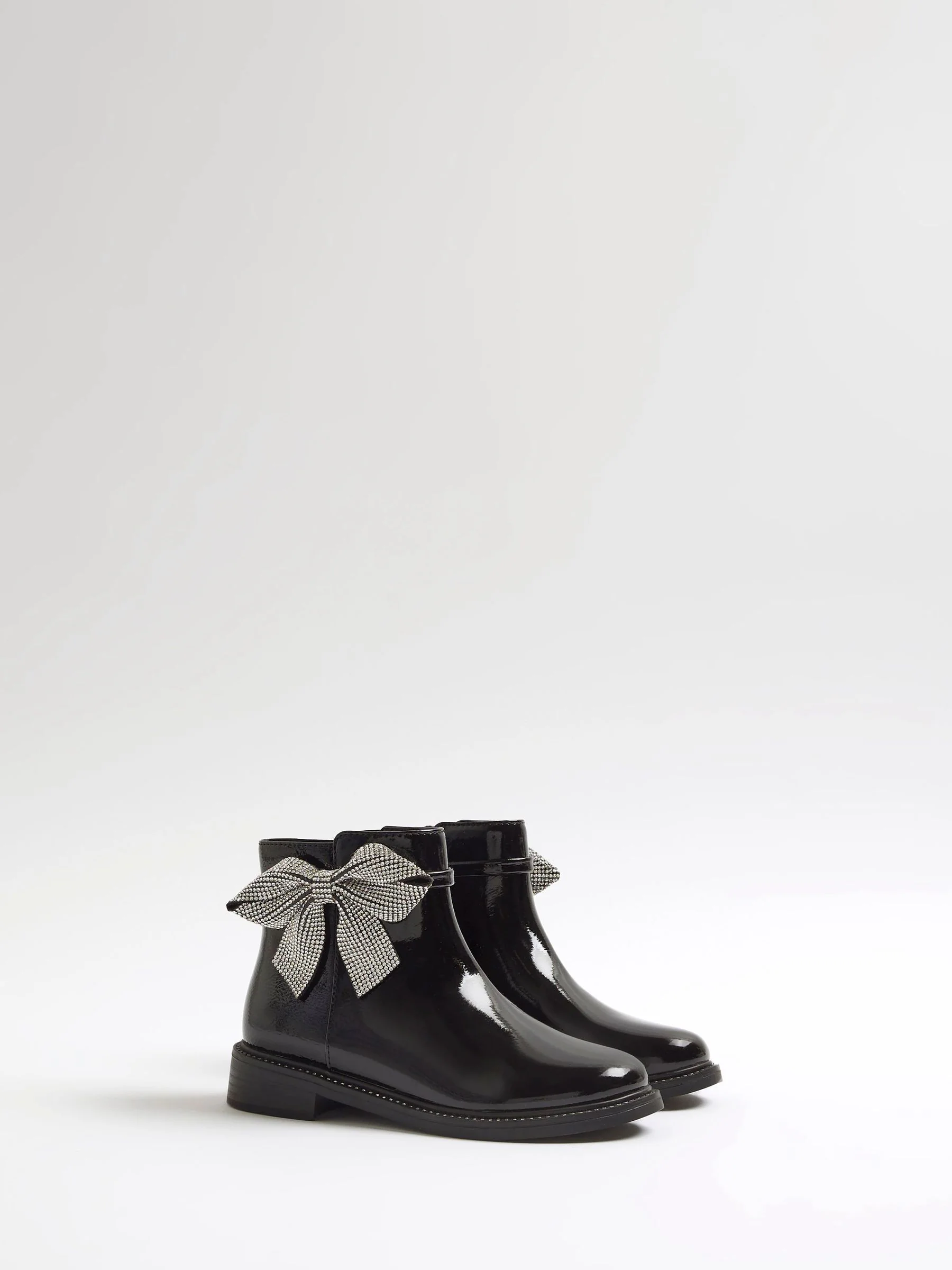 River Island Diamante Bow Boots