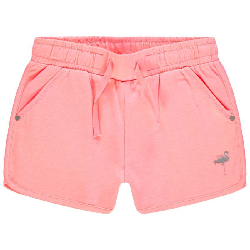 Short en jersey print flamant rose - Corail