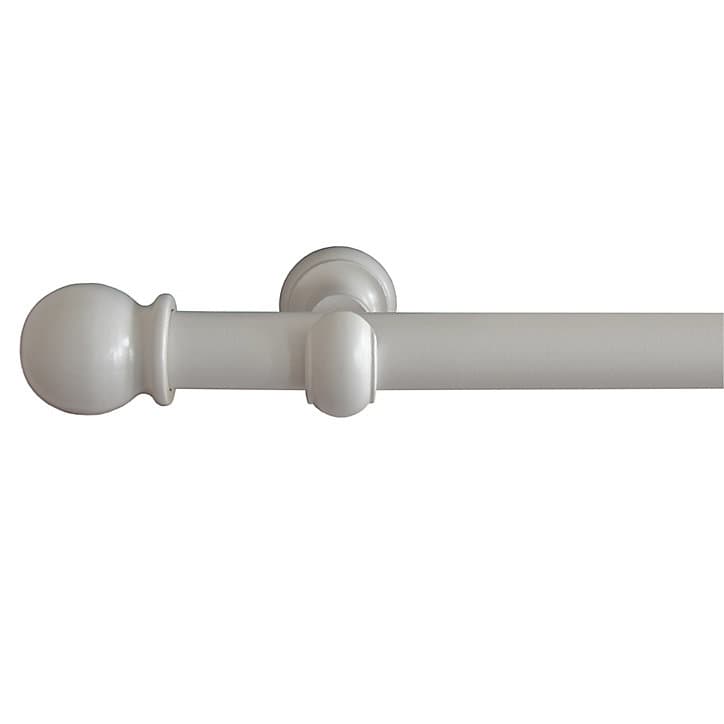 Kit de tringle à rideau 164cm, ⌀35mm blanc