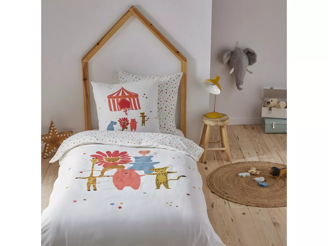 Parure de lit enfant animaux cirque