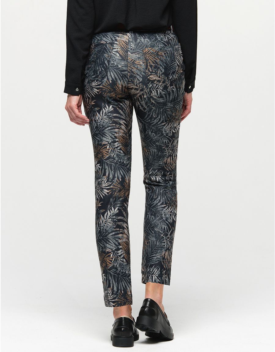Pantalon imprimé feuilles