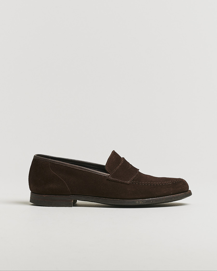 Crockett & Jones Harvard City Sole Dark Brown Suede