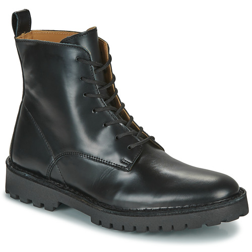 Selected - SLHRICKY LEATHER LACE-UP BOOT - Noir