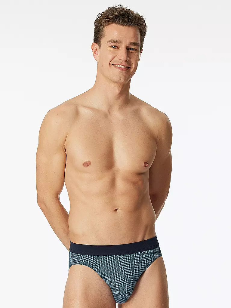 SCHIESSER Slip blaugrau  blau