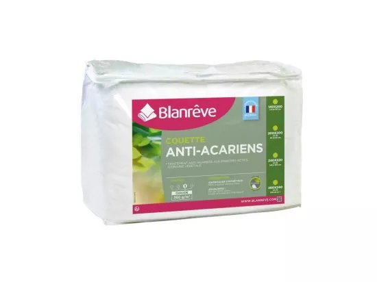 BLANREVE Couette chaude Percale - Anti-acariens - 350g/m2 - 220x240cm