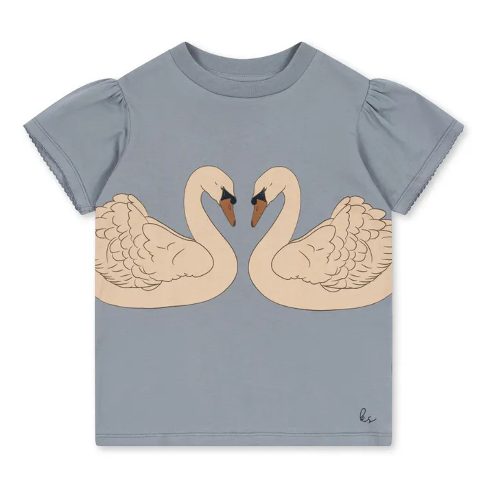Konges Sløjd T-shirt Manches Ballon Famo Coton Bio | Bleu gris