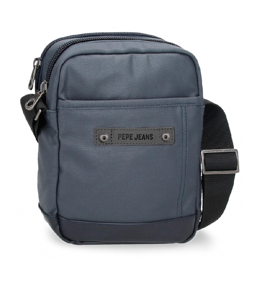 Bolsa de ombro Pepe Jeans Hatfield com dois compartimentos, azul marinho.