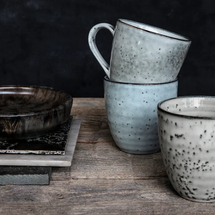 House Doctor - Rustic Tasse H 9 cm, graublau
