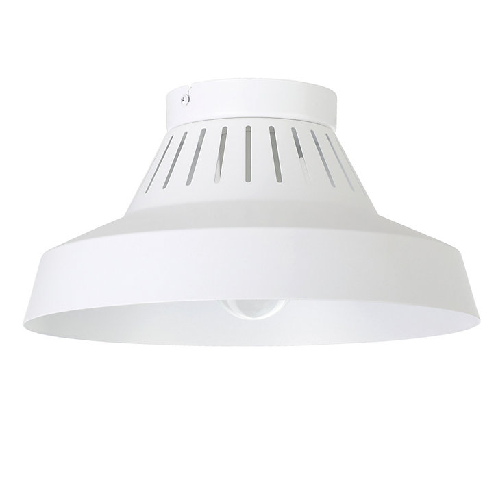 Plafonnier E27 42W GoodHome Yarra blanc mat H.15.5 x Ø30 cm