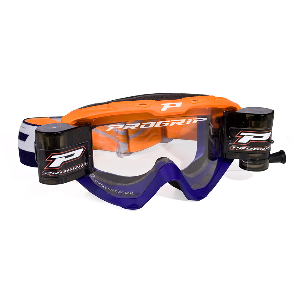 Progrip - Masque 3450 Riot Roll-Off Orange fluo / Bleu
