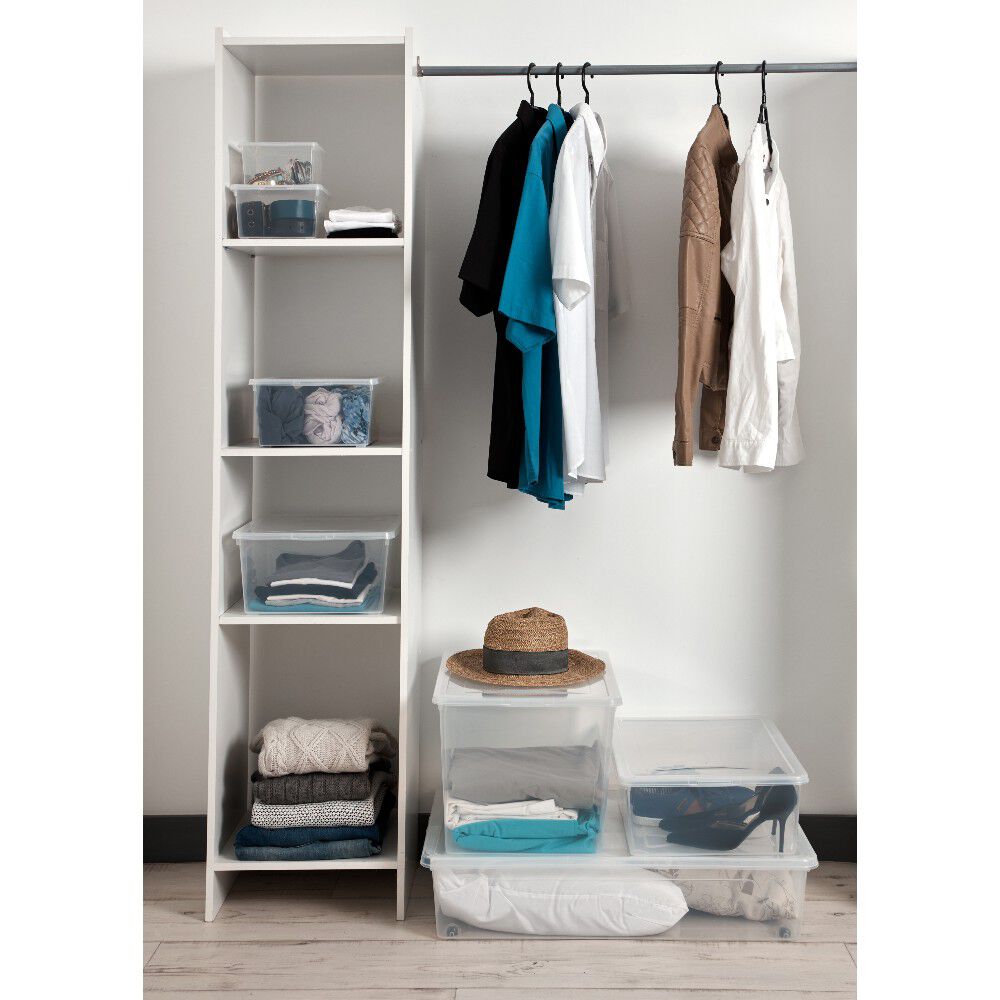 Boîte de rangement transparente 22 L