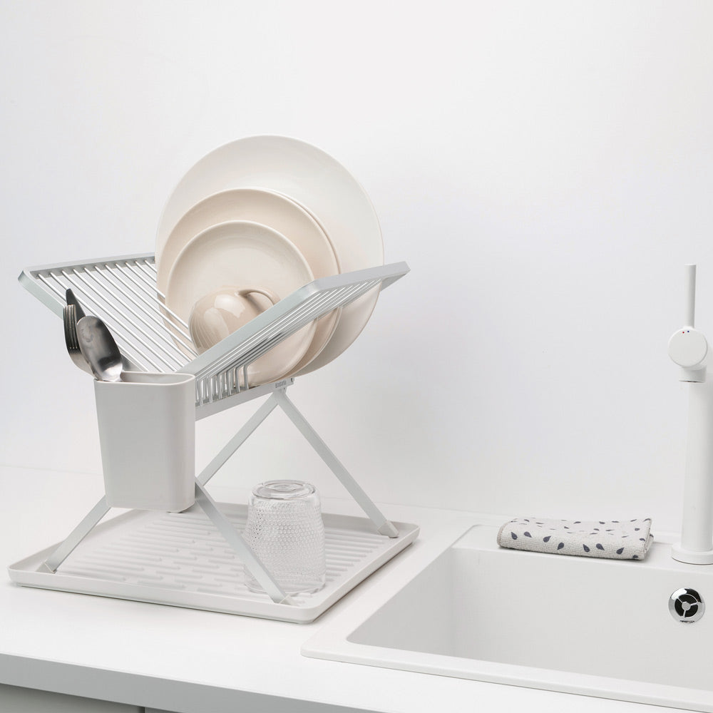 Egouttoir à vaisselle pliable petit modèle gris clair Brabantia