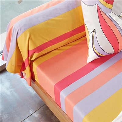 Linge de lit vagues multicolores - BECQUET CRÉATION