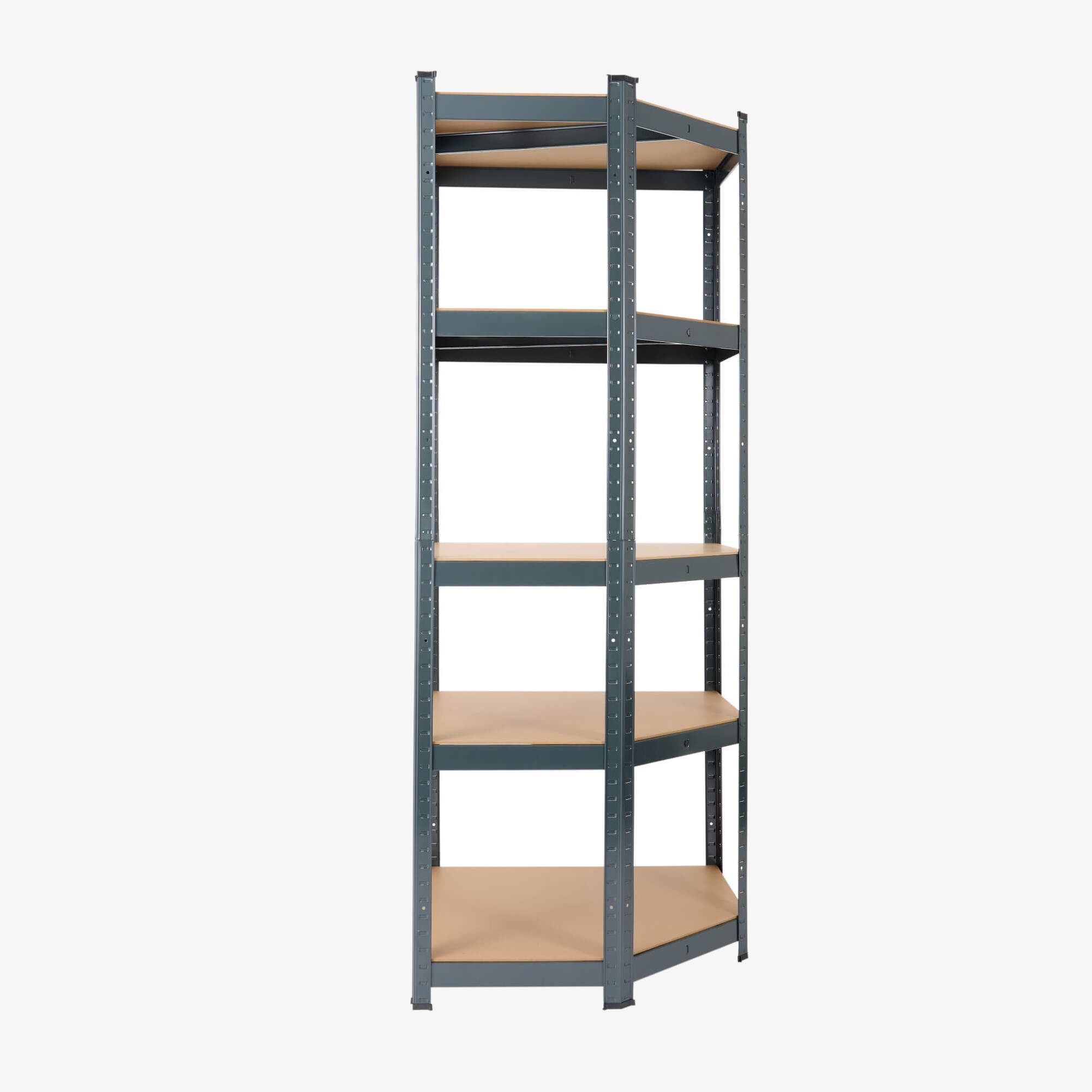 Schwerlastregal Eckregal 180x70x70 cm 875 kg Schwarz