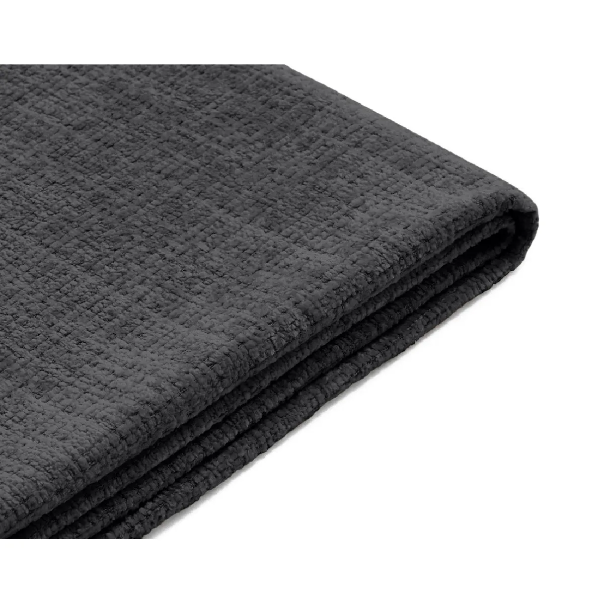 Housse Velours Texturé BestMobilier Topaze - Gris Anthracite
