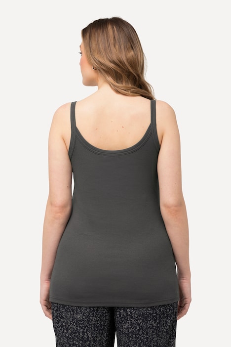 Ripptop, Slim, V-Ausschnitt, ärmellos, schmale Träger