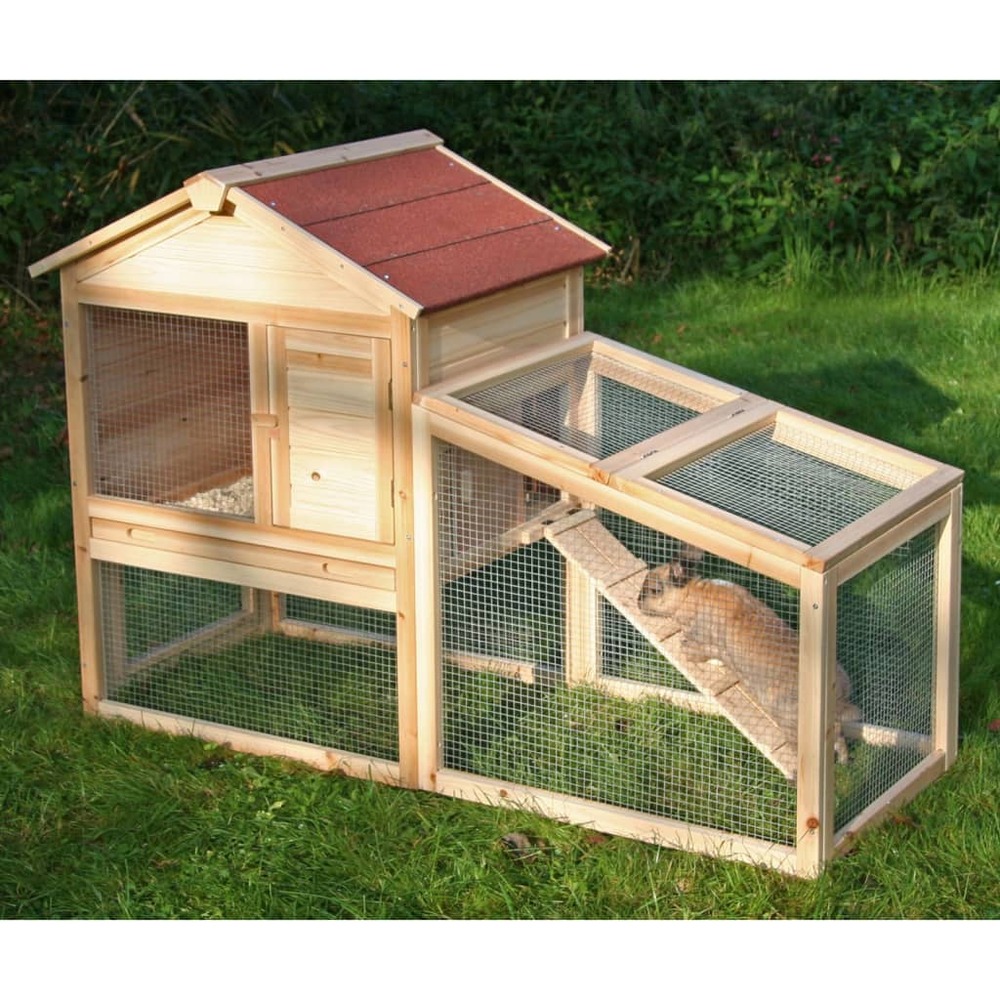 Maison pour rongeurs freetime 140x65x100 cm bois vernissé