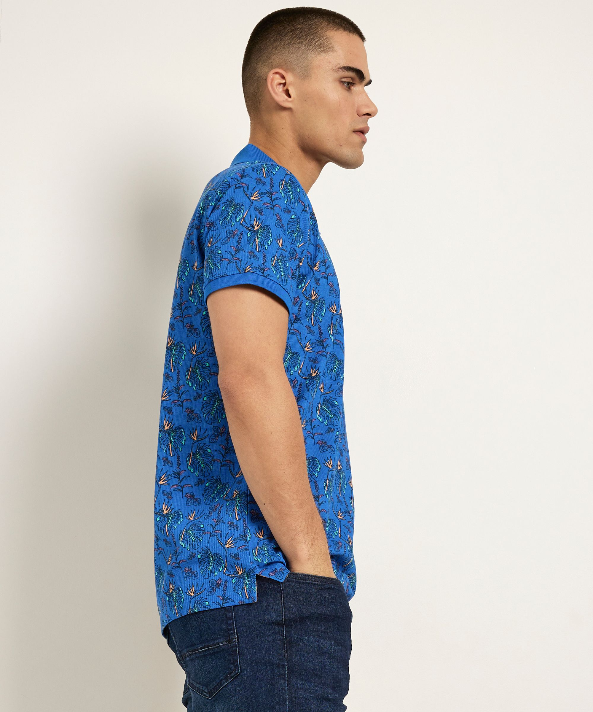 polo met bladerprint