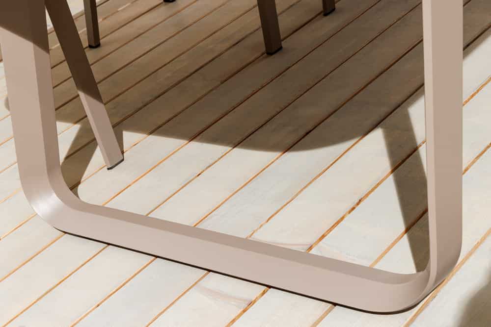 Outdoor Esstisch ORGANIC 200cm natur Kunststoff greige Aluminium Gartentisch wetterfest