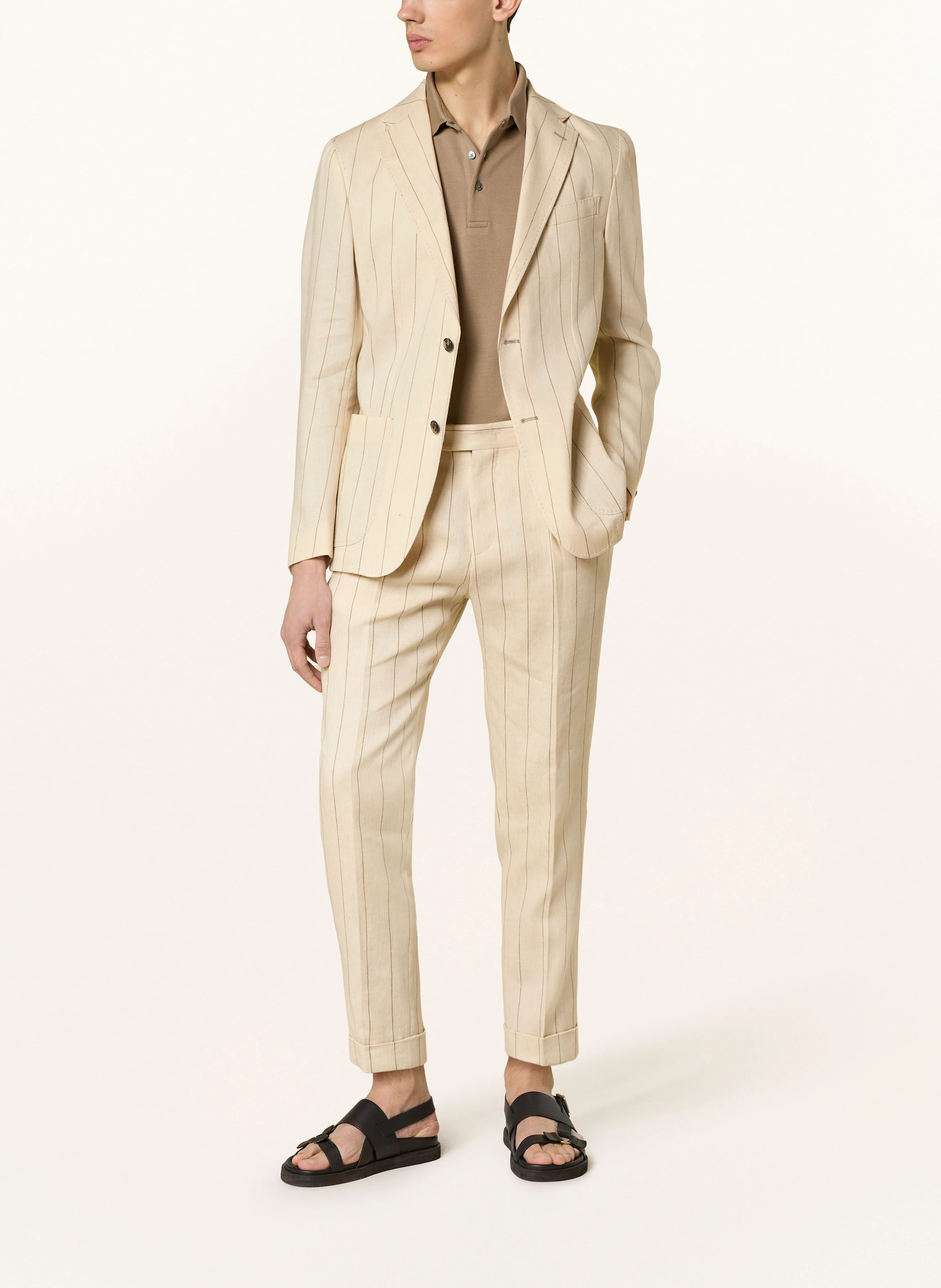 windsor. Anzughose SAPO Extra Slim Fit mit Leinen