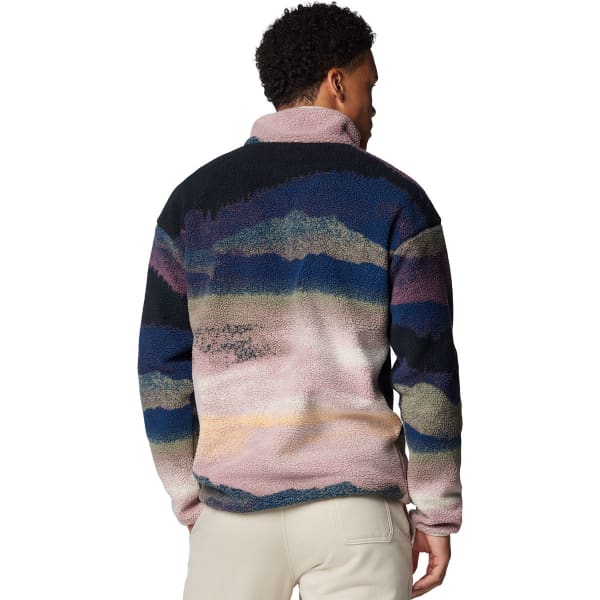 Sweat polaire COLUMBIA HELVETIA II PRINTED HALF SNAP FLEECE COLLEGIATE NAVY DOLOMITES