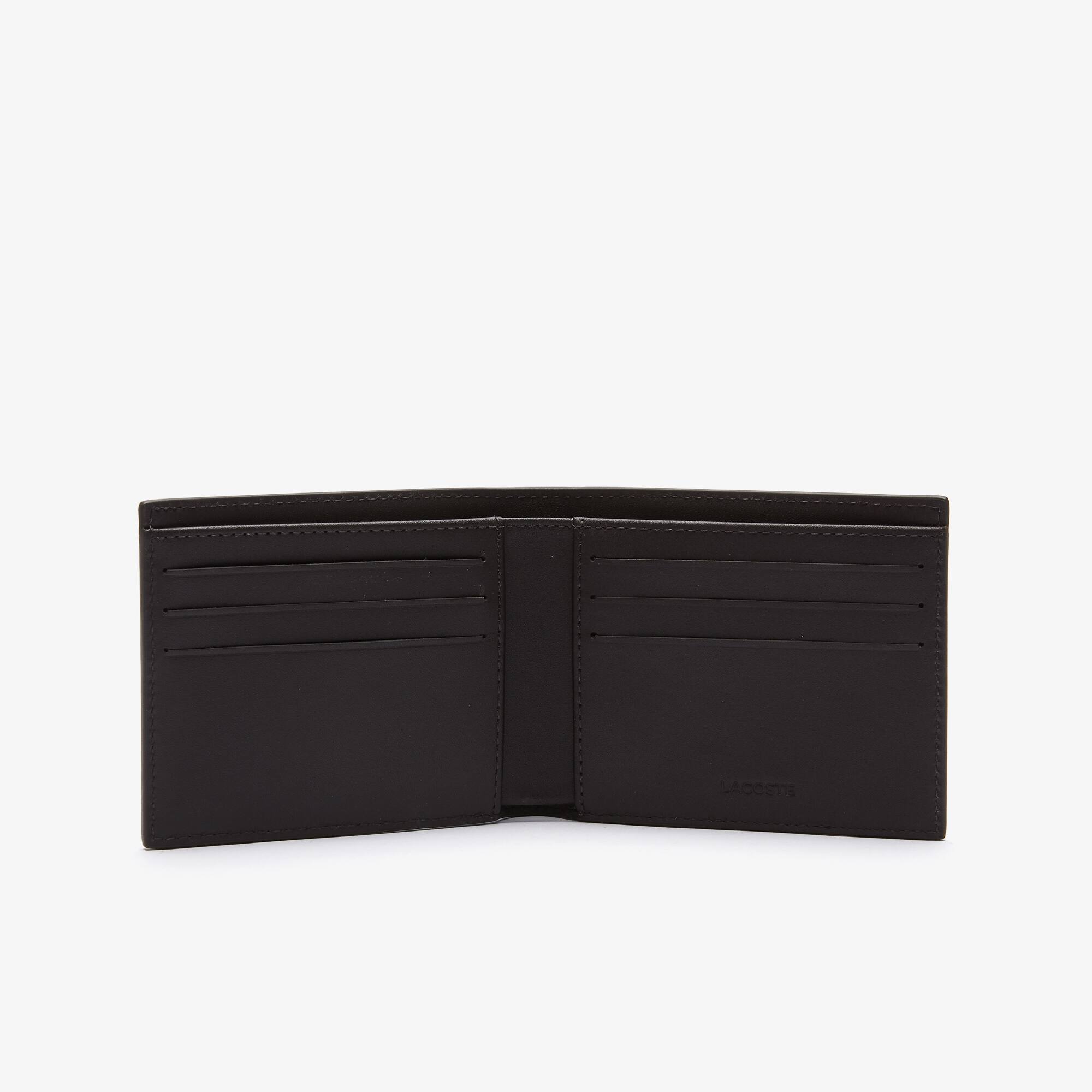 Portefeuille Fitzgerald en cuir uni 6 cartes Portefeuilles - Bleu - Lacoste - Homme