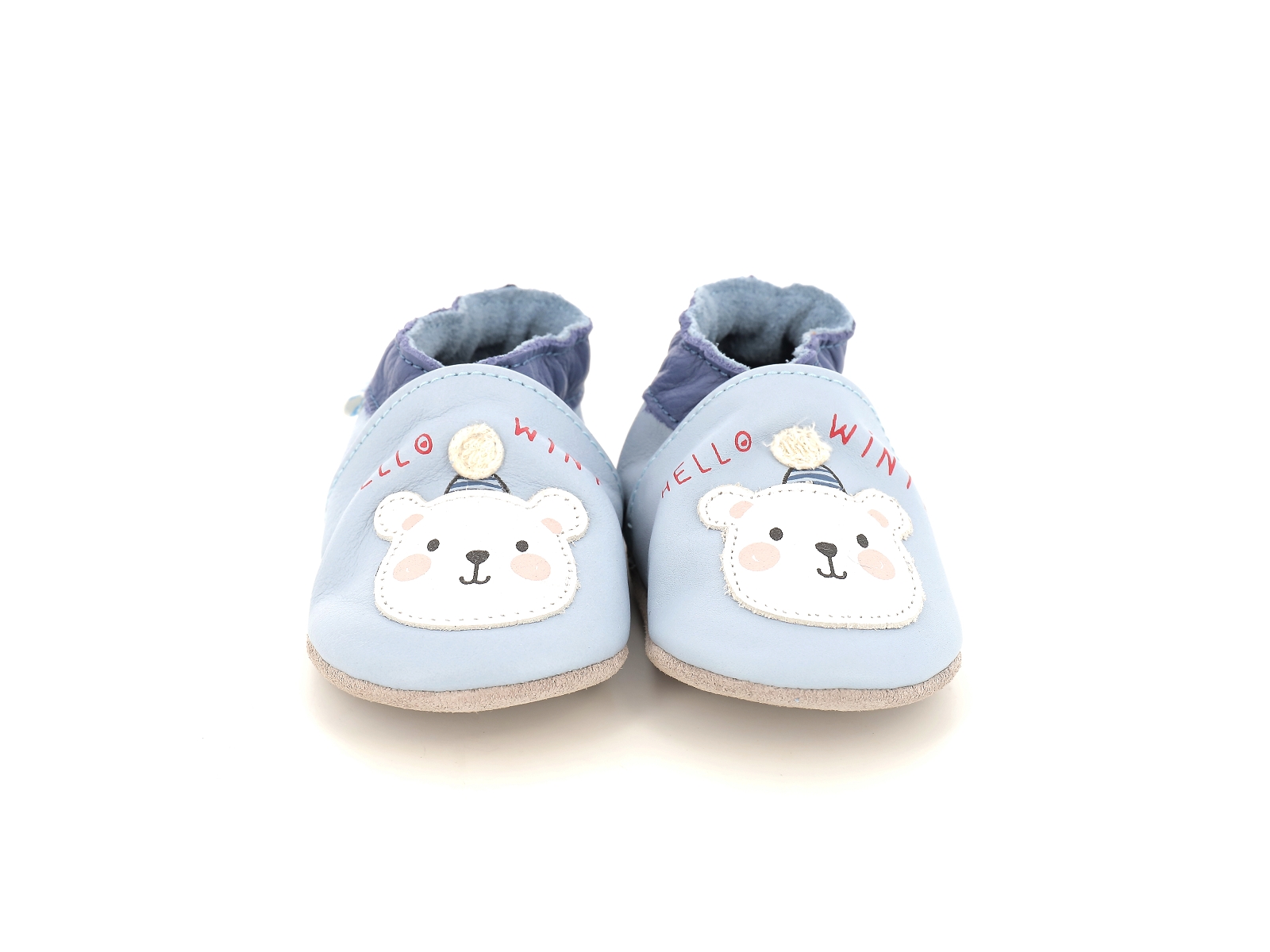 Robeez-HELLO WINTER Cuir Ciel