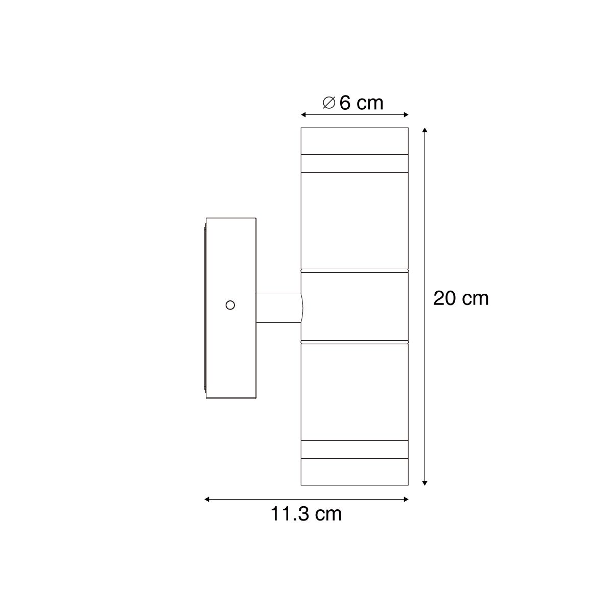 Moderne buiten wandlamp zwart 2-lichts IP44 - Dubbla